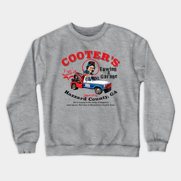 Cooter's Towing Worn Hazzard County Crewneck Sweatshirt by Alema Art